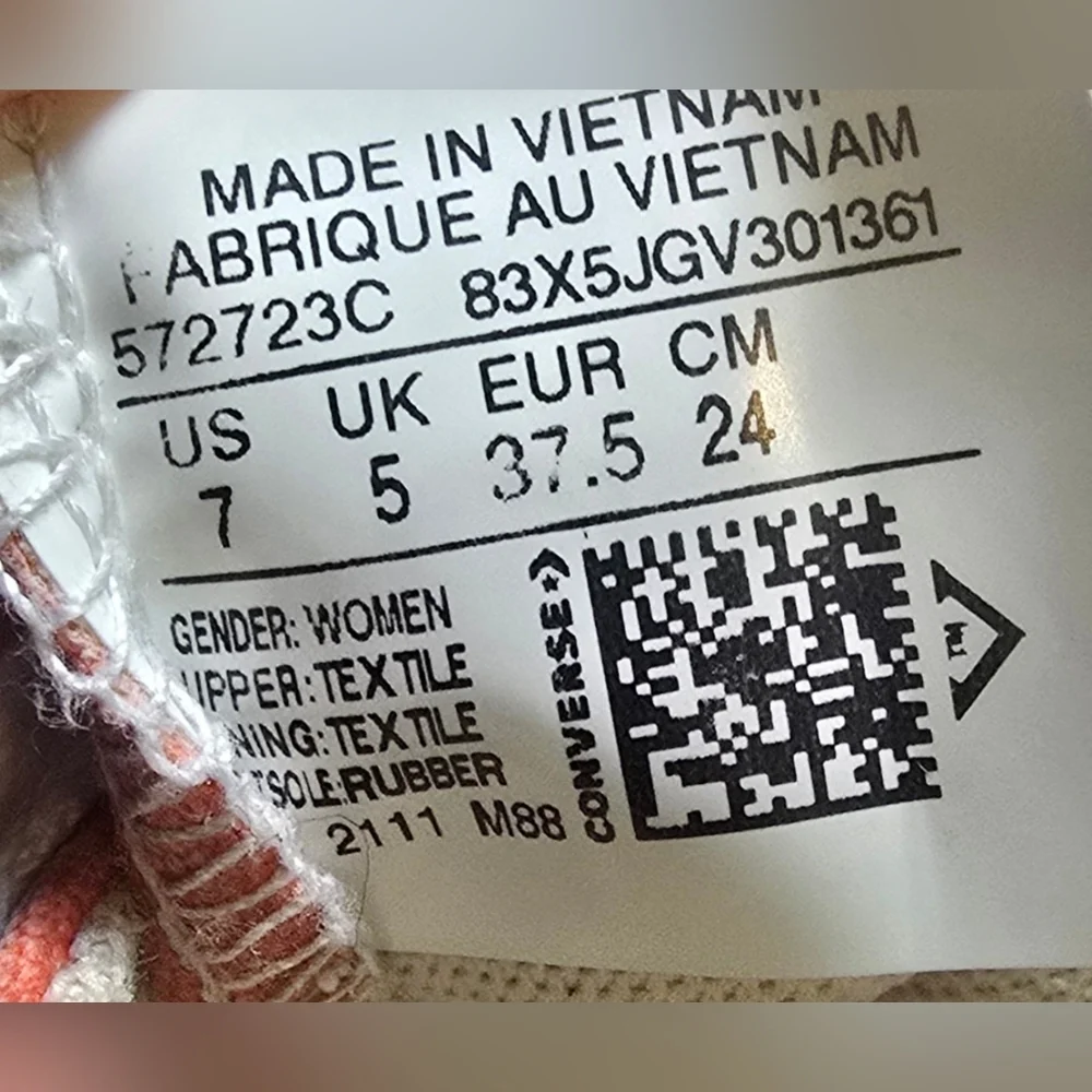 Converse All Star CTAS Move OX Womens Platform Sneakers Size 7 Bright Madder - Picture 9 of 9